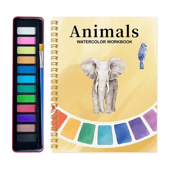 Набор для рисования для начинающих Пошаговое руководство по рисованию с 12 цветами Elephant